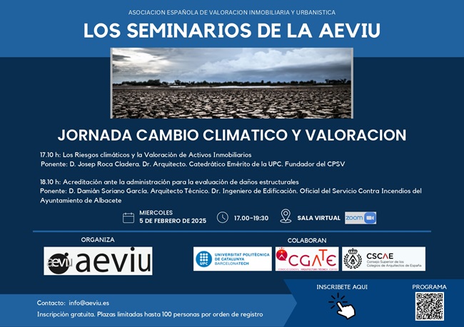 Jornada online AEVIU Cambio climático y valoración_cabecera